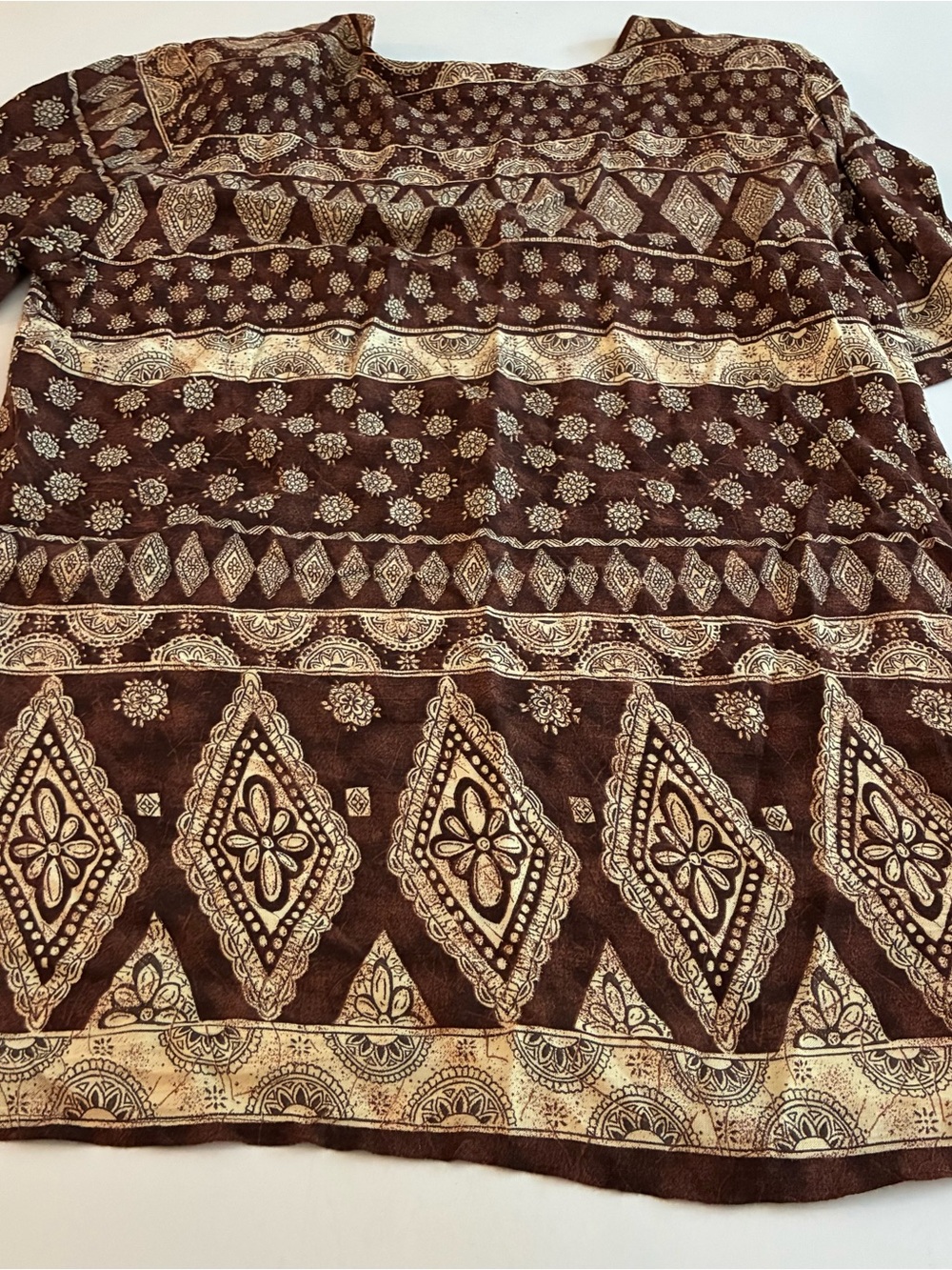 VTG Rabbit Rabbit Rabbit Designs Batik Matching Two Piece Skirt Set 90s Boho - Picture 6 of 13